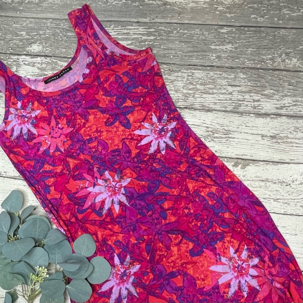 Ivanka Trump Patterned Sleeveless Maxi Dress